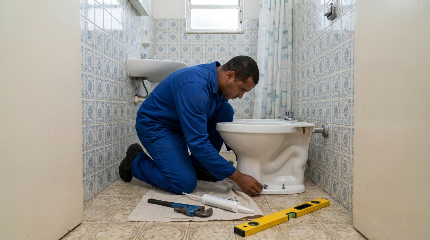 Instalação de vaso sanitário residencial em Maceió‑AL